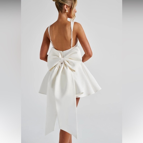 Babyboo RUE bow back dress engagement wedding reception bridal XS - Picture 4 of 8